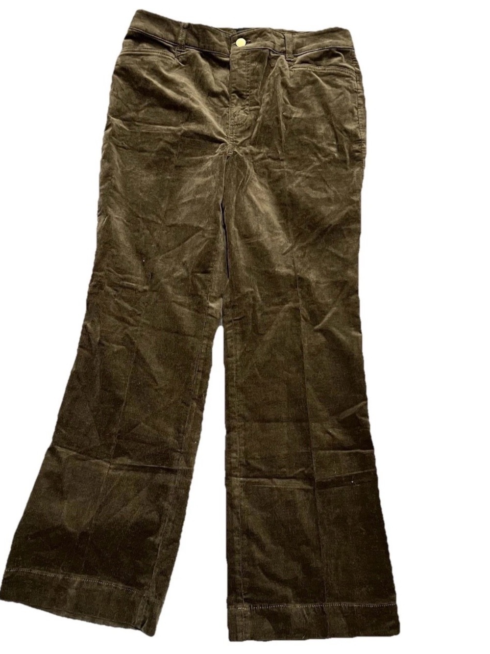 TALBOTS Brown Mid Rise Stretch Corduroy Flare Bottom Women’s Pants Size 10P